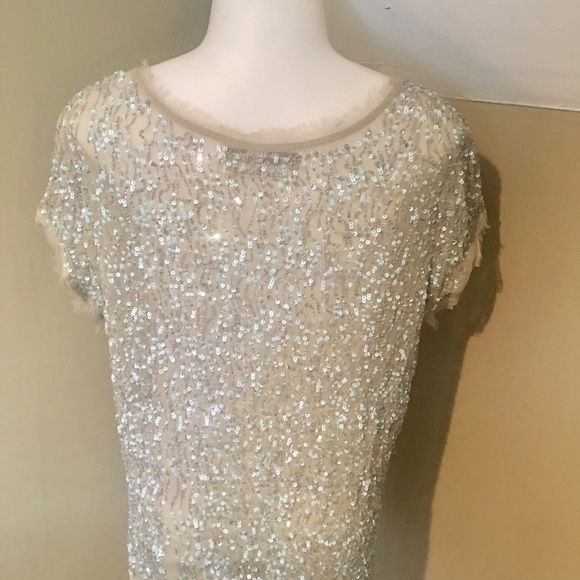 All Saints Women’s Hand Embellished Top Tunic SZ 6 - Picture 7 of 8